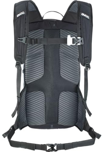 EVOC RIDE 16 Fahrradrucksack, Backpack für Outdoor-Aktivitäten & Alltag (Trekkingrucksack mit cleverem Taschenmanagement, belüftet durch Rückenpolsterung, Trinkrucksack mit Trinkblasenfach), Schwarz