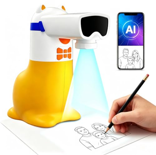 KI-Zeichenprojektor für Kinder 5-12 Jahre | Fotos in Zeichnungen verwandeln | Smartes Malspielzeug für Skizzen | Weihnachts- & Geburtstagsgeschenk für Jungen & Mädchen | Yoturetoys