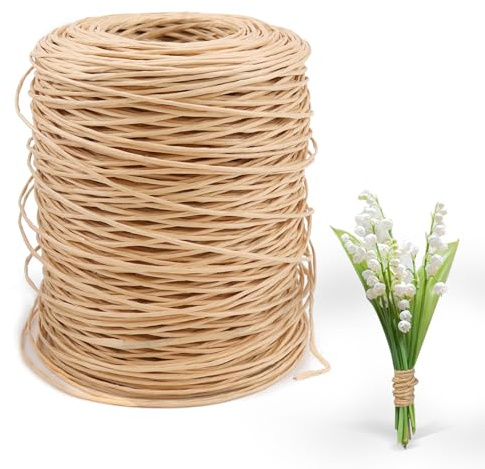 Papierkordel züm Eisendraht 200M Papierdraht Natur Drahtschnur zum Basteln für Hochzeiten Weihnachten Blumensträuße Dekoration Geschenk und Heimwerken