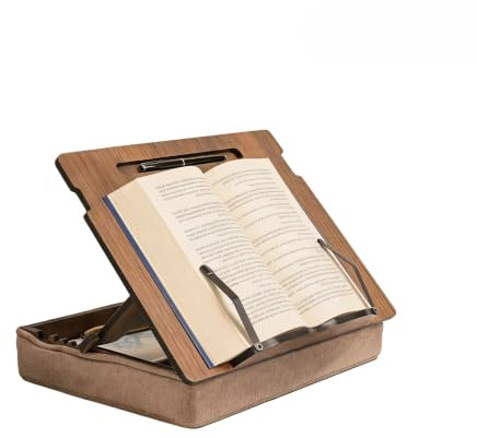 Vigo Wood Buchständer mit Stauraum, Buchhalter, Leseständer,