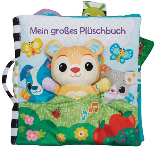 VTech Baby Mein großes Plüschbuch – Fühlbuch/Soundbuch mit Musik und Geräuschen – Stoffbuch mit beweglichen Elementen – Motorik- und Sensorik-Spielzeug – Für Babys und Kinder von 3-24 Monaten