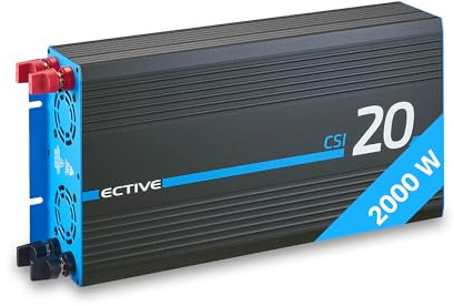 ECTIVE Wechselrichter 12V auf 230V CSI 20-2000W Reine Sinuswelle | Offgrid-Spannungswandler DC/AC Strom mit USB, Überlast- & Überhitzungsschutz, Leistungsstark, Nvs- und Usv-funktion