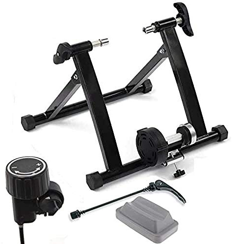 FFitness Fahrradrolle, zusammenklappbar, magnetisch, für Räder von 24 bis 29 Zoll (61 bis 69 cm), für Indoor-Fahrradtraining