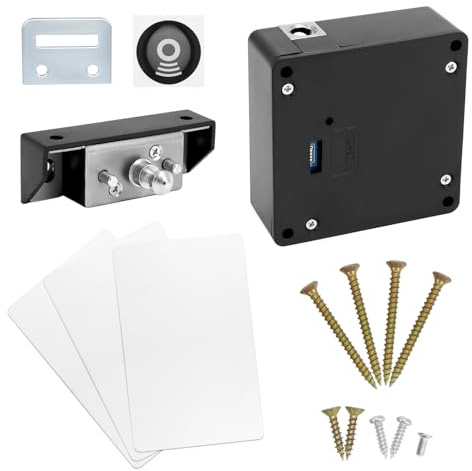 QWORK® RFID Smart Schubladenschloss, versteckte Schlösser für Schrank