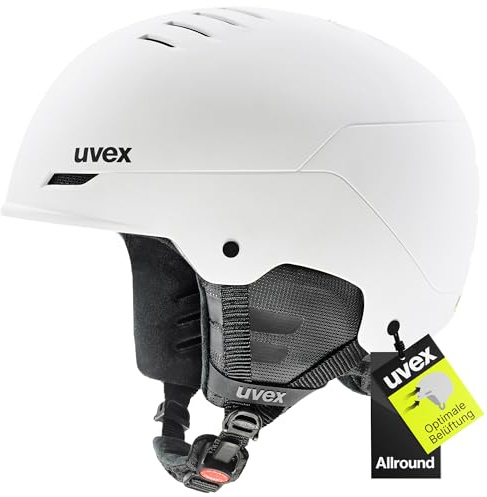 uvex Wanted - robuster, Leichter und stylischer Skihelm für Damen und Herren mit individueller Größenanpassung - White matt - 54-58 cm