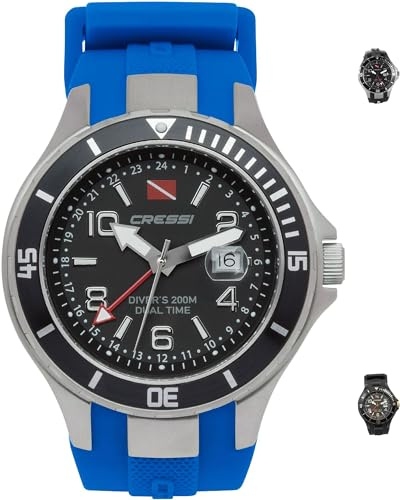 Cressi Traveller DUAL TIME Watch Blue