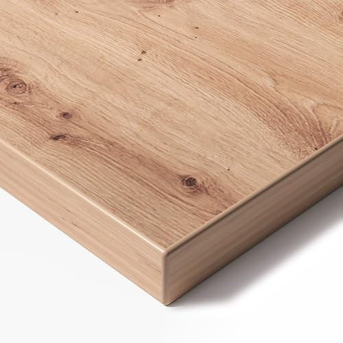 E.For.U® Tischplatte 180x80 cm, Schreibtischplatte 25 mm stabile, Made in Europe, Perfekt für höhenverstellbare Schreibtische, Esstisch (Asteiche)