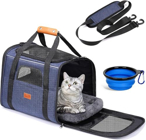 Morpilot Katzentransportbox Transportbox 43x28x35cm Denimblau Einfarbig