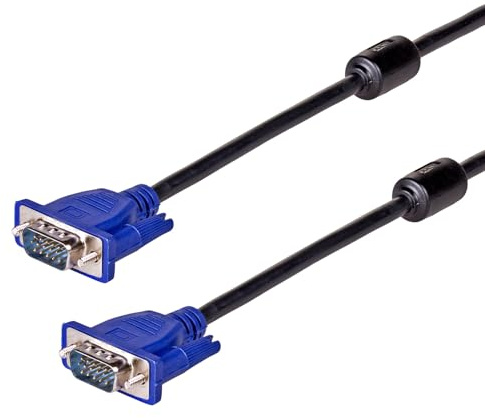 AKYGA AK-AV-01 VGA Kabel für Monitor TV PC SUB-D Stecker auf Stecker 1.8m, Schwarz