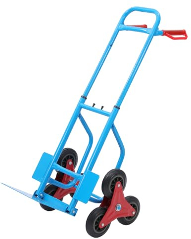 KATSU Tools Sackkarre Treppensteiger klappbar 200 kg, Transportkarre Schwerlast mit 6 Rädern, Stahl Handkarre mit teleskopischem Griff, für Umzug, Lager, Pakete und Zustellung, 552172