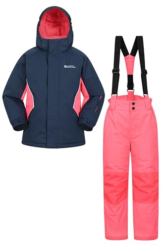 Mountain Warehouse Kinder-Ski-Set aus unisex Winterjacke und Hose - Zweiteiler für Schnee, Winterset/Regen-Set für Jungen und Mädchen, Regen-Ganzkörperanzug Dunkel Blau (01) Kinder 164 EU (13 Jahre)