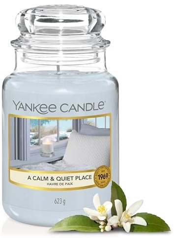 Yankee Candle Duftkerze im Glas (groß) | A Calm & Quiet Place | Kerze mit langer Brenndauer bis zu 150 Stunden | Perfekte Geschenke für Frauen