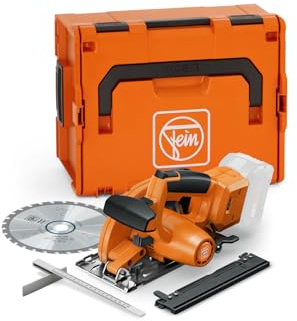 FEIN Akku-Handkreissäge F-IRON Cut 57 AS für schnelle Schnitte in Bleche, Rohre und Profile. Kompatibel mit allen 18V AMPShare oder Bosch Professional 18V Akkus. Akku und Ladegerät nicht enthalten.