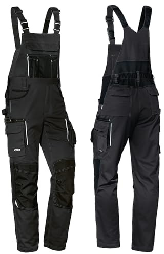 Uvex Tune-up Männer-Cargohose - Latz-Bundhose für die Arbeit - Schwarz - 52