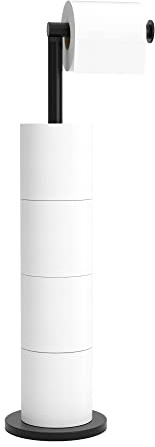 Toilettenpapierhalter Stehend FüR Klopapier Aufbewahrung, PräMie Edelstahl Klopapierhalter Stehend ohne Bohren FüR Toilette Wasserdicht Wc Papier Halterung, Klorollenhalter Stehend Halten 5 Rollen