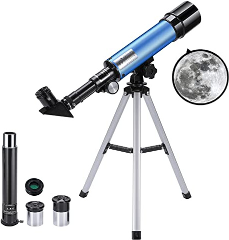 Astronomisches Teleskop für Kinder, Uverbon Teleskop für Astronomie, Teleskop, Zoom, 90 x HD, räumlich, Monokular, für den Außenbereich, mit verstellbarem Stativ für Kinder, Erwachsene, Anfänger