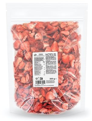 KoRo - Gefriergetrocknete Erdbeeren 350 g - Schonend getrocknete Trockenfrüchte - 100 % pflanzlich und naturbelassen