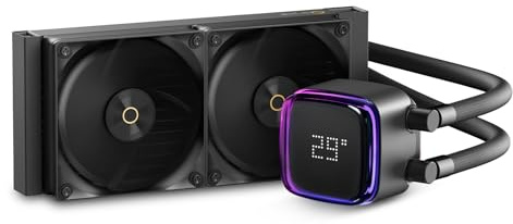 Ocypus Iota L24 BK 240mm AIO Wasserkühlung CPU Kühler mit Temp display | Floating ARGB Pump,280W TDP,FDB Silent PC Lüfter,All-Metal Halterung,CPU Cooler für Intel LGA1851/1700/1200/115X&AMD AM5/AM4