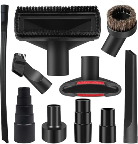 10 Pcs Staubsauger Düsen Set StaubsaugerAufsätze Nass Trocken Kunststoff Adapter 32-35 mm Staubsaugerdüse 62cm Flexibler Fugendüse Werkzeug PolsterdüseFugendüse Universal Vakuum Reinigungs-Set