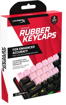 HyperX Rubber Keycaps - Gaming Accessory Kit 19 Keys English (US) Layout Pink