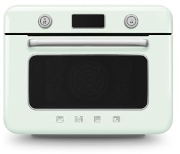Smeg, COF01PGEU, Dampf-Kombibackofen, 10 Kochfunktionen, 33 automatische Rezepte, abnehmbarer Tank, Dampfgaren, Entkalkungsfunktion, 1800 W Leistung, Pastellgrün
