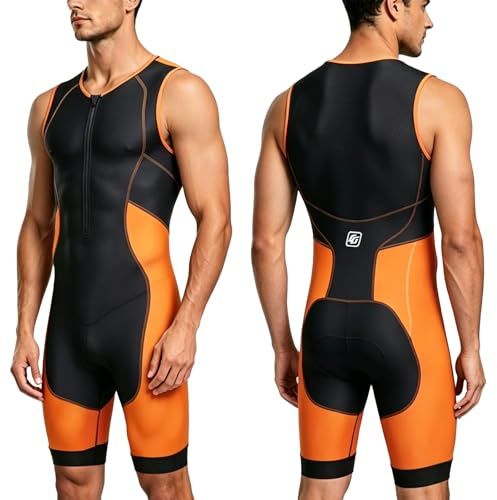 CGLRybO Triathlon-Anzug für Herren, kurzärmelig, ideal für Ironman-Rennsport-Tri-Anzug