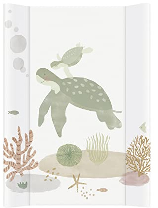 Rotho Babydesign Wickelauflage Keil (50 x 70 cm) - wickelauflage - wickeltischauflage - abwaschbar - wickelmatte - wasserdicht - Motiv Sea Life