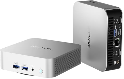 GEEKOM A8 [Die besten Office Mini-PCs] mit AMD Ryzen 9 8945HS, 32GB DDR5 & 2TB SSD, Windows 11 Pro | 6X USB | AMD Radeon 780M | IceBlast 2.0 Kühlsystem(selbstentwickelt) | AI | 8K 120Hz Quad-Display