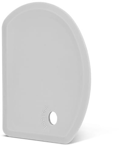 Lazymi Flexibel Silikon Teigschaber , Groß ( 15.2×10.9 CM ) Mehrzweck Teigkarte Nicht-Stick Teigschneider , Lebensmittelqualität Teigspachtel zum Backen von Brot / Sauerteigkuchen / Pizza , Grau