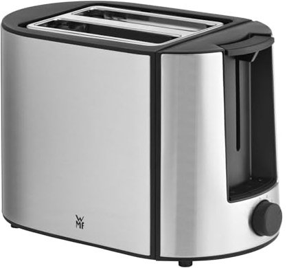 WMF Bueno Pro Toaster 2 Scheiben, Doppelschlitz Toaster Edelstahl mit Brötchenaufsatz, 2 Scheiben, 6 Bräunungsstufen, 870 W, edelstahl matt