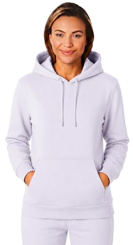 Light & Shade Damen Hoodie Fleece Pullover – Kapuzenpullover mit Tasche und Kordelzug, Sweatshirt Weich Warm für Fitness Gym Freizeit Loungewear