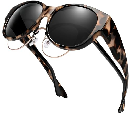 URUMQI Polarisiert Überzieh Sonnenbrille für Herren Damen UV400 | Polarisierte Übergröße Überbrille für Brillenträger, Leichtes TR90 Rahmen, UV-Schutz, Überbrille für Fahren