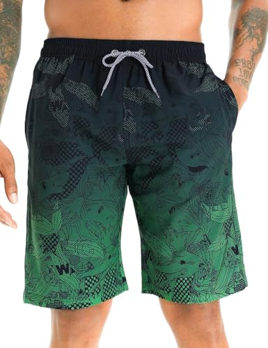 APTRO Herren Badehose Lang Badeshorts Schnelltrocknend Boardshorts Freizeit Short mit Innenslip
