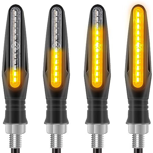 Kinstcks 4PCS Motorrad Indikatoren fließende Blinker Anzeigen 12V 12 LEDs Lampen für Motorrad