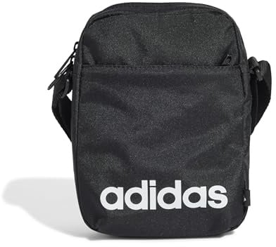adidas Unisex Linear Organizer Waist Pack, Black/White, One Size