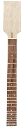 WUQIMUSC Gitarrenhals mit 12 Saiten, 24 Bünde, 62 cm, Ahornholz, Paddelkopf, Punkte, Inlay, DIY