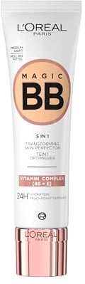 L'Oréal Paris Getönte Tagescreme, Für 24h Feuchtigkeit und einen ebenmäßigen Teint, Magic BB Teint Optimierer, Nr. 03 Medium Light (Mittel Hell), 1 x 30 ml