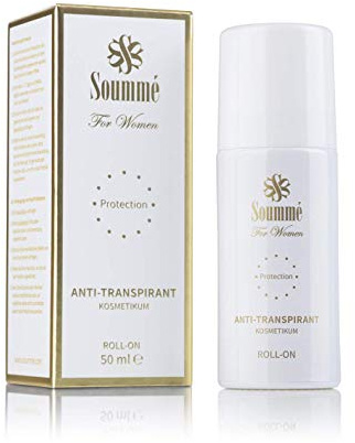 Soummé Antitranspirant Roll-On für Damen gegen starkes Schwitzen, 50 ml | Dermatologisch getestet, verschiedene Pflegestoffe