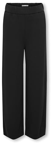 Kids ONLY Mädchen Kogpoptrash Life Wide Pant PNT Noos Hose, Schwarz, 152 EU
