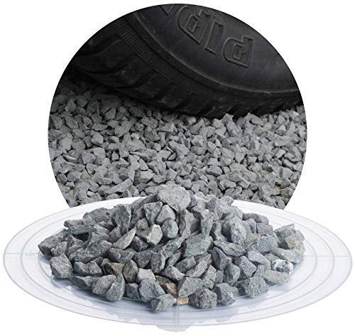 Schicker Mineral Diabas Ziersplitt grau 8-11 mm 25 kg, Naturstein farbecht | Splitt für Steingärten, Beet, Gartenteich, Fassadenschutz, Weg- und Terrassengestaltung, robust, witterungsbeständig