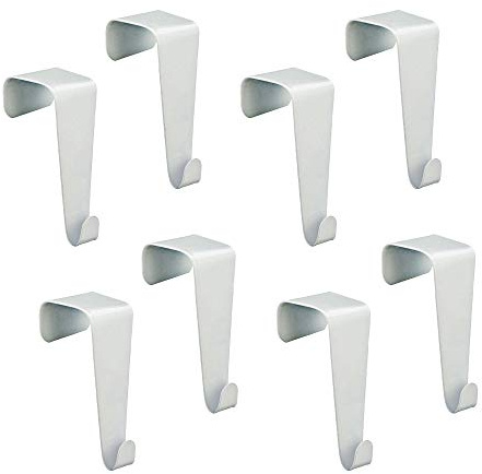 Cepewa 4/8er Set Tür - und Fensterhaken zum Einhängen in weiß Dekohaken Kleiderhaken Türhänger… (8er Set Türhaken 2x2x4cm