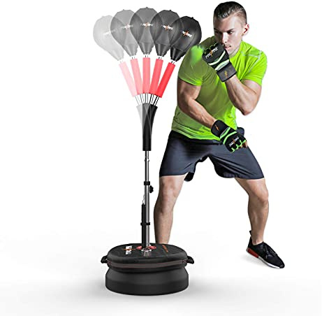 MaxxMMA Fortgeschrittene verstellbare Geschwindigkeits-Schlagtasche mit Ständer, Cobra Reflex-Trainingstasche, höhenverstellbar