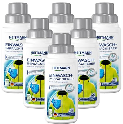 HEITMANN Bionic Care Imprägnierer 250ml: Wäscheschutz für jede Wetterlage - idealer Kleidungsschutz für Outdoor,- Sport- und Funktionskleidung, PFC-frei, 6er Pack