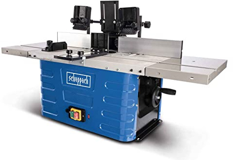 Scheppach Fräsmaschine HF60 Tischfräsmaschine | 230V 1500W | Spannzangen 6/8/12mm | Spindelhöhe max. 40mm | variable Drehzahlregulierung 11500 bis 24000 min-1 | inkl. Tischverbreiterungen
