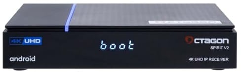 [Test SEHR GUT *] Octagon Spirit PRO 4K UHD Android TV Box, Dual Band WiFi WLAN, Bluetooth Fernbedienung, Sprachsteuerung, HDR10+, HLG, 2GB RAM & 32GB Flash, TV IP Receiver, Bluetooth 5.1