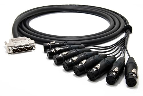 enoaudio Mogami 2932 8 Multicore Analog Kabel Breakout | Gold D-Sub 25 - Neutrik XLR female | HiFi, 5,0 m