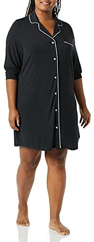 Amazon Essentials Damen Nachthemd mit Paspeln (Erhältlich in Übergröße)