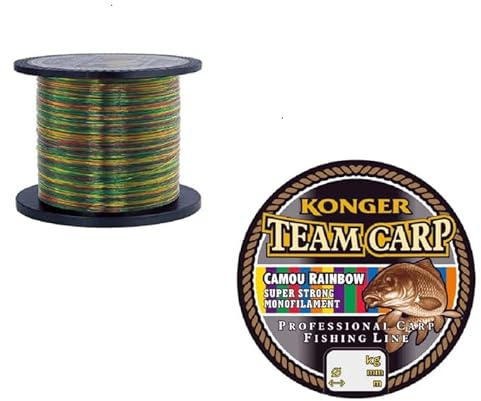 Konger Angelschnur Team CARP Rainbow Spule 600m Monofile Karpfenschnur
