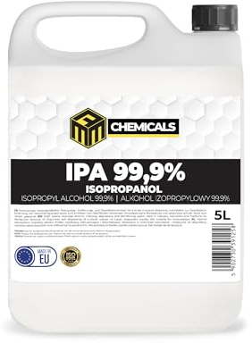 MRM Chemicals - Isopropanol 99,9% IPA 1 x 5L – Isopropylalkohol Reinigungsalkohol für Elektronik, Glas, Auto & Werkstatt – Klebereste Entferner, fettlösend & rückstandsfrei
