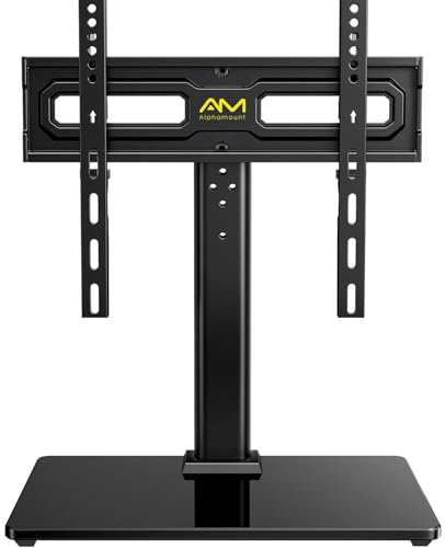 AM alphamount TV-Halterung für TV, Universal, schwenkbar, für LED-TV OLED LCD von 24-60 Zoll, höhenverstellbar, trägt 45KG, max. VESA 400x400 mm